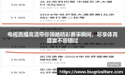 电视直播高清带你领略精彩赛事瞬间，尽享体育盛宴不容错过